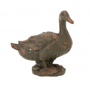 Zelená antik venkovní dekorace kachna Antiqou - 35*18*36 cm