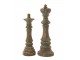 2ks zelená antik dekorace šachové figurky Antiqou - 15*15*51cm J-Line by Jolipa