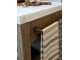 Hnědý antik servírovací stůl s mramorovou deskou Grimaud - 120*60*97 cm Chic Antique