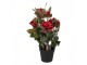 Dekorační květina růže v květináči s červenými květy Rose red - 20*20*55 cm Clayre & Eef