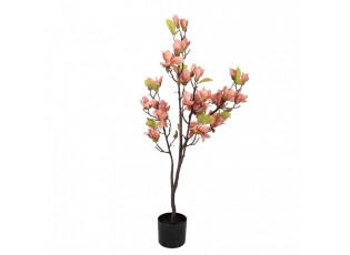 Dekorační stromek Magnolia s lososovými květy - 20*15*120 cm