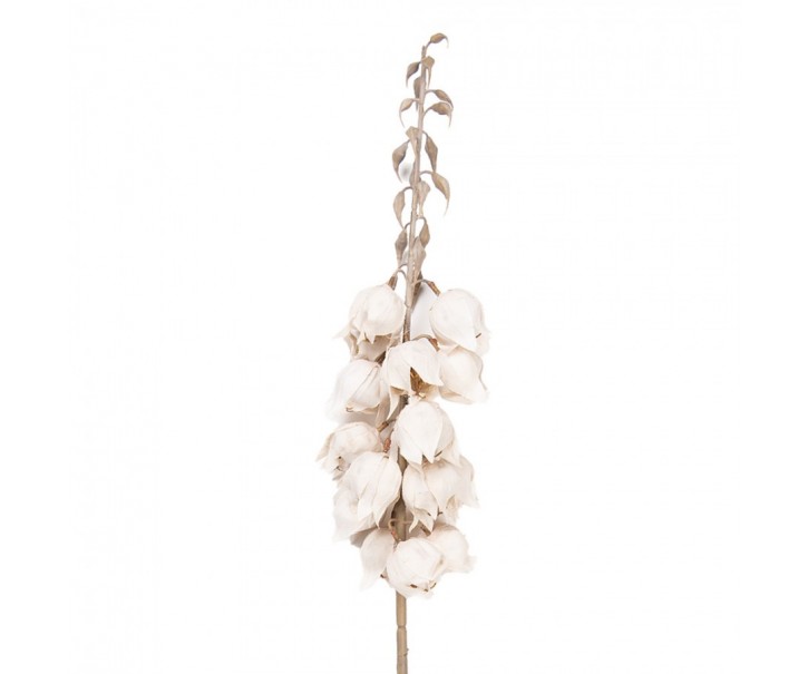 Dekorace umělá květina Yucca s bílými květy - 12*12*100 cm Clayre & Eef
