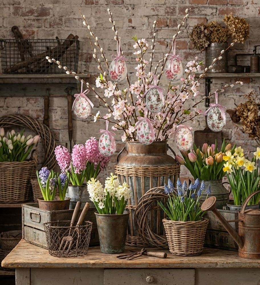 9ks dekorace bílé závěsné vajíčko s květy Spring Egg - Ø 5*8 cm Clayre & Eef 9ks dekorace bílé závěsné vajíčko s květy Spring Egg - Ø 5*8 cm Clayre & Eef