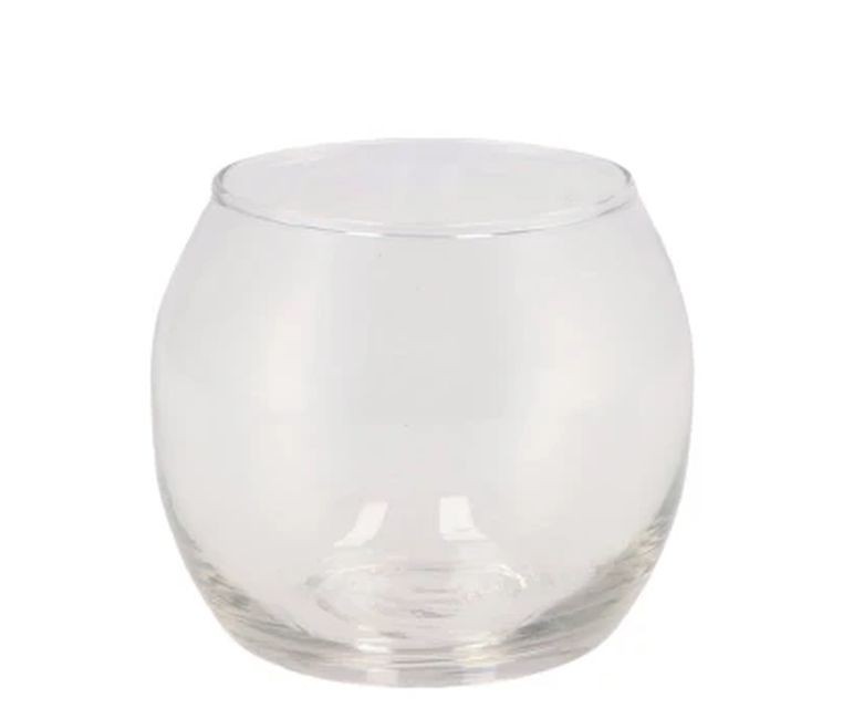 Baňatá skleněná váza Sphere trasnparent - Ø 8*7 cm