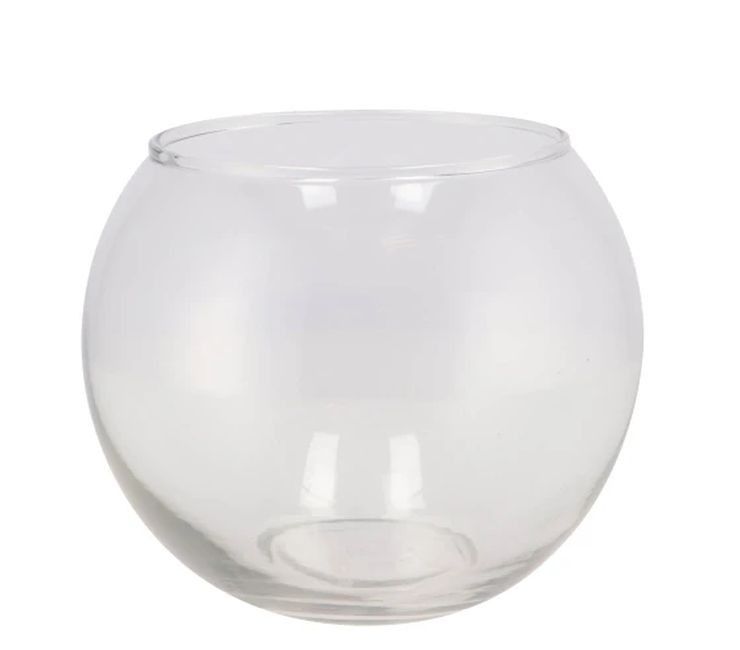 Baňatá skleněná váza Sphere transparent - Ø 17*14 cm