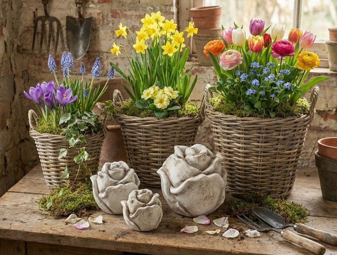 Cementová antik dekorace růže Saint antique Rose S - 9*9*8 cm daan kromhout Cementová antik dekorace růže Saint antique Rose S - 9*9*8 cm daan kromhout