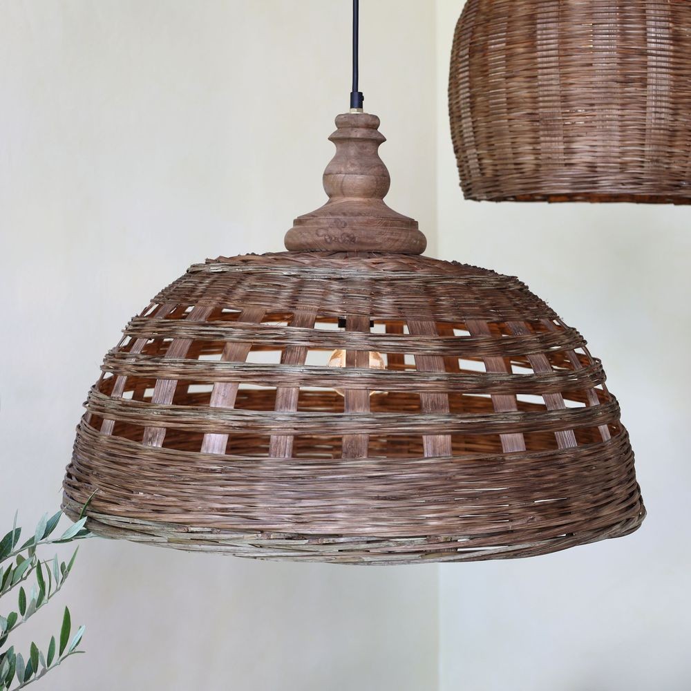 Přírodní antik závěsné světlo lampa z proutěného ratanu - Ø 62*43cm/ E27/ 25W Chic Antique Přírodní antik závěsné světlo lampa z proutěného ratanu - Ø 62*43cm/ E27/ 25W Chic Antique