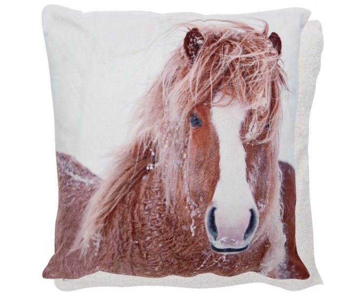 Povlak na polštář REAL ANIMALS Kůň - 45*45 cm Clayre & Eef