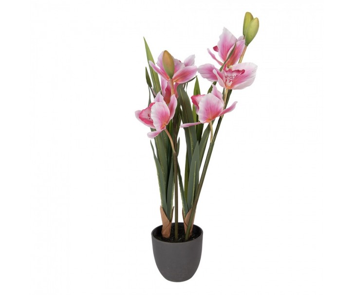 Dekorační umělá květina orchidej - 14*14*55 cm Clayre & Eef