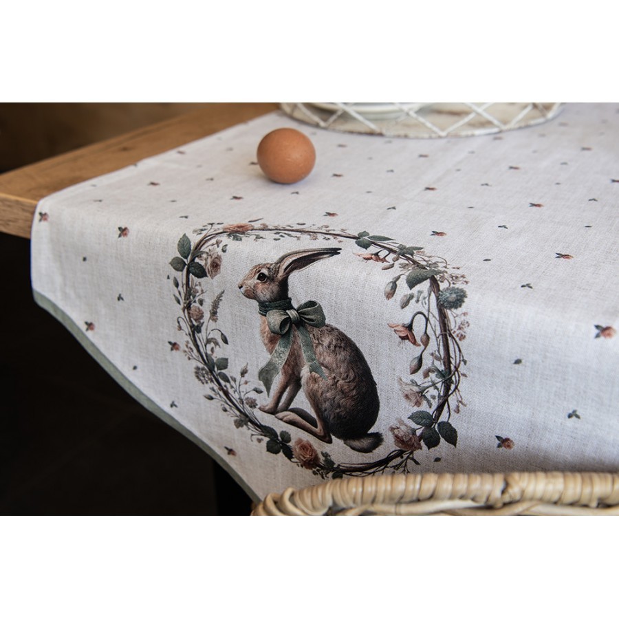 Bavlněný běhoun na stůl Natural Linen Easter - 50*160 cm Clayre & Eef Bavlněný běhoun na stůl Natural Linen Easter - 50*160 cm Clayre & Eef