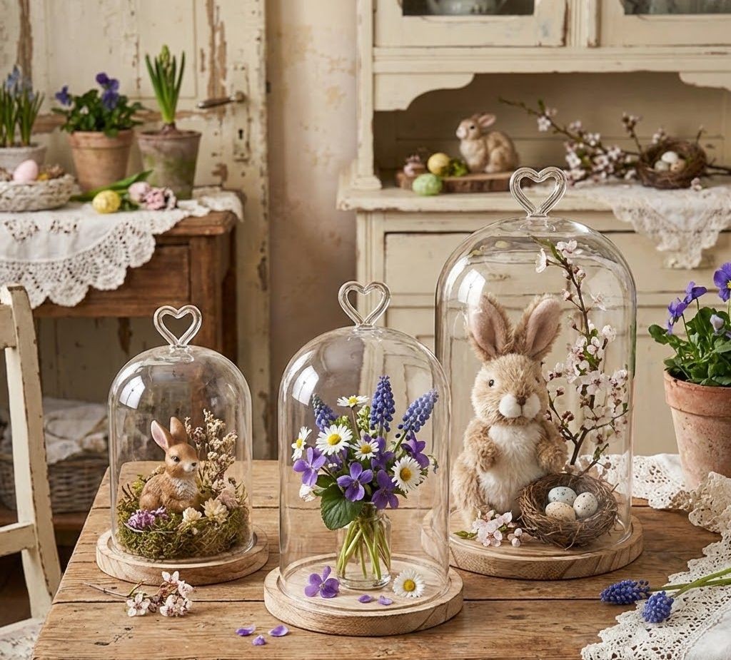 Dřevěný podnos se skleněným poklopem se srdíčkem M - Ø 14*22 cm Clayre & Eef Dřevěný podnos se skleněným poklopem se srdíčkem M - Ø 14*22 cm Clayre & Eef