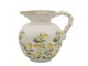 Béžový antik keramický džbán s citróny Limone Blossom - 20,5*18,5 cm Chic Antique