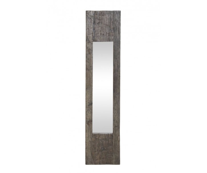 Antik nástěnné zrcadlo z recyklovaného dřeva Grimaud - 26*3*122 cm Chic Antique