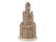 Hnědá svítící perníková věž z chaloupek GingerBread Led - Ø 20*37 cm J-Line by Jolipa