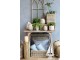 Krémová antik dřevěná dekorace loďka plachetnice - 25*2*42 cm Chic Antique