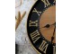 Černé antik kovové nástěnné hodiny Café de France – Ø 35*5,5 cm/ 1*AA Chic Antique