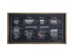Černá nástěnná cedule s dřevěným rámem Coffee – 40*30 cm Chic Antique