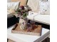 Servírovací podnos z mangového dřeva s řezbami Tours - 59*35*5 cm Chic Antique