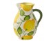Ručně malovaný keramický džbán s citróny Lemon Pit - 17*17*21 cm / 850 ml J-Line by Jolipa