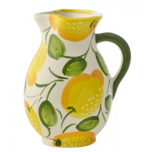 Ručně malovaný keramický džbán s citróny Lemon Pit - 17*17*21 cm / 850 ml