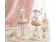 Set 2ks dekorace myška Ballerina s donutem - 8*8*20 cm J-Line by Jolipa