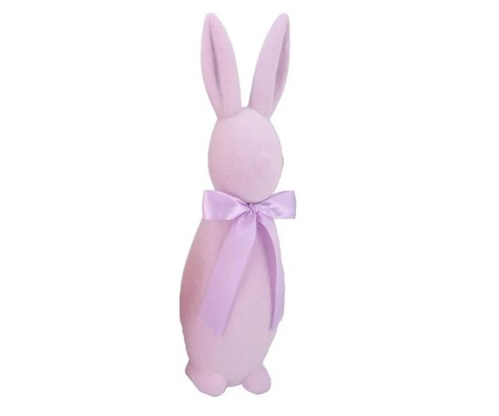 Fialkový veliký zajíc s mašlí Bunny Easter Flock XL - 20*20*70 cm daan kromhout