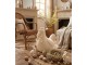 Béžová gigantická velikonoční slepice s mašlí Chicken Easter Flock XL - 38*29*42 cm daan kromhout