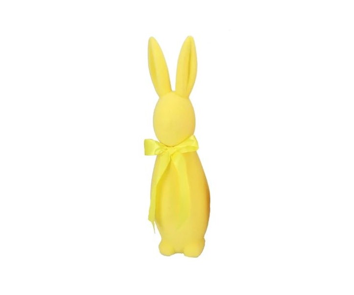 Žlutý veliký zajíc s mašlí Bunny Easter Flock XL - 20*20*70 cm daan kromhout