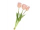 Kytice 3ks růžových realistických tulipánů Tulips - 45 cm daan kromhout