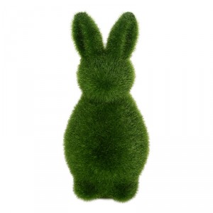 Zelená dekorativní figurka králíka Rabbit Flock Green S - Ø 7*14 cm