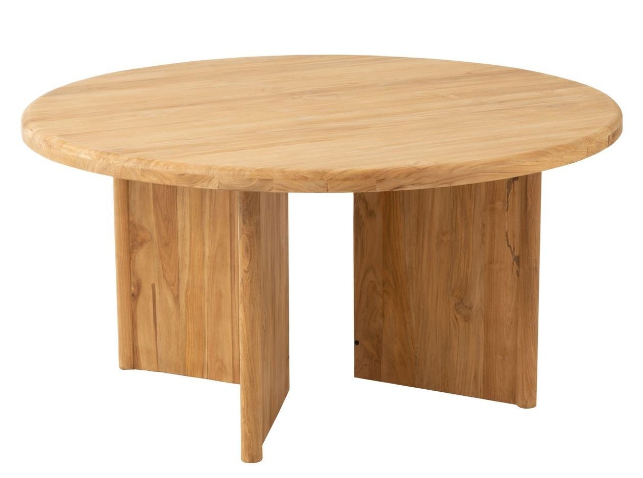 Přírodní kulatý teakový jídelní stůl Corentin - 150*150*75 cm
