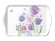 Bílý melaminový tácek s okrasným česnekem Flower Beauty - 13*21 cm Ostatn&iacute;