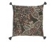 Zelený povlak na polštář s Paisley vzorem a střapci Aix Quilt - 50*50 cm Chic Antique