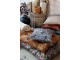 Zelený povlak na polštář s Paisley vzorem a střapci Aix Quilt - 50*50 cm Chic Antique