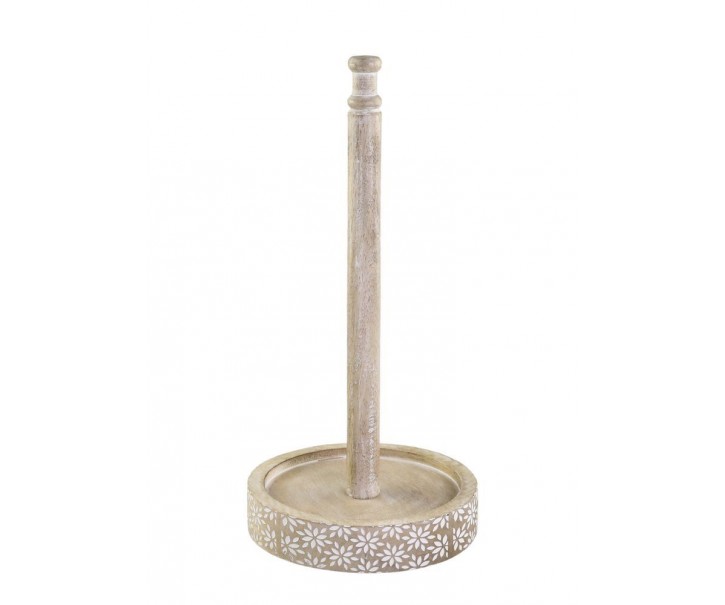 Stojan na kuchyňské utěrky z mangového dřeva s řezbami Tours - 18*36 cm Chic Antique