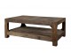 Hnědý dřevěný koferenční stůl s policí Grimaud Unit - 127*76*46 cm Chic Antique