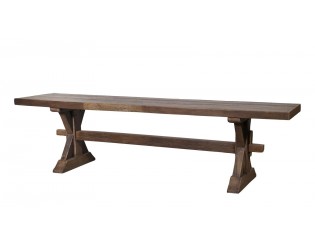 Hnědá lavice z recyklovaného dřeva Grimaud - 180*38*45 cm