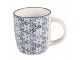 Sada 4ks porcelánový hrnek s modrými květy - 13* 8*9 cm / 300 ml Clayre & Eef