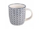 Sada 4ks porcelánový hrnek s modrými květy - 13* 8*9 cm / 300 ml Clayre & Eef