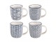 Sada 4ks porcelánový hrnek s modrými květy - 13* 8*9 cm / 300 ml Clayre & Eef