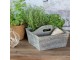 Plechový antik box s rukojetí Old French - 25*25*14 cm Chic Antique