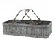 Plechový antik box s rukojetí a 8 přihrádkami Old French - 41*20*10 cm Chic Antique