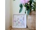 Krémový antik keramický podnos s květy Papillon Blossom - 21*21*2 cm Chic Antique