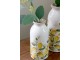 Béžová antik keramická váza s citróny Limone Blossom - Ø 8*20 cm Chic Antique