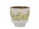 Béžový antik keramický květináč s citróny Limone Blossom - Ø 14*15 cm Chic Antique