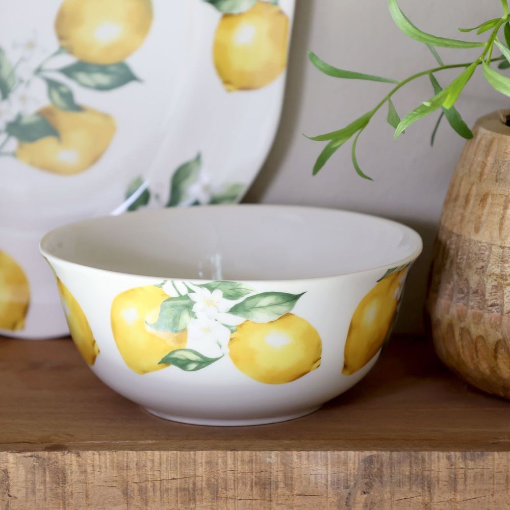 Porcelánová miska s citróny Maison Limone Blossom - Ø 14*6 cm / 480 ml Chic Antique Porcelánová miska s citróny Maison Limone Blossom - Ø 14*6 cm / 480 ml Chic Antique