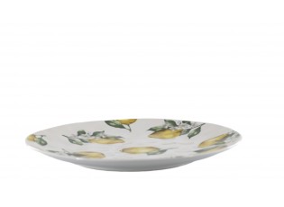 Porcelánový jídelní talíř s citróny Maison Limone Blossom - Ø 27*2,5 cm