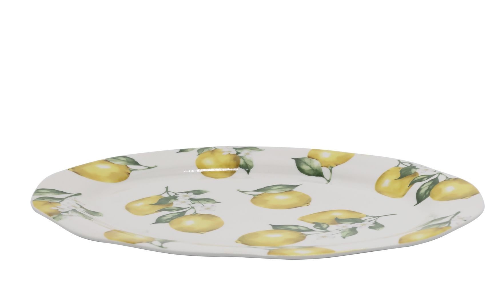 Porcelánový tác s citróny Maison Limone Blossom - 30*22*1,5 cm