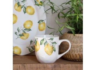 Porcelánový hrnek s citróny Maison Limone Blossom - 9*9,5 cm / 390ml