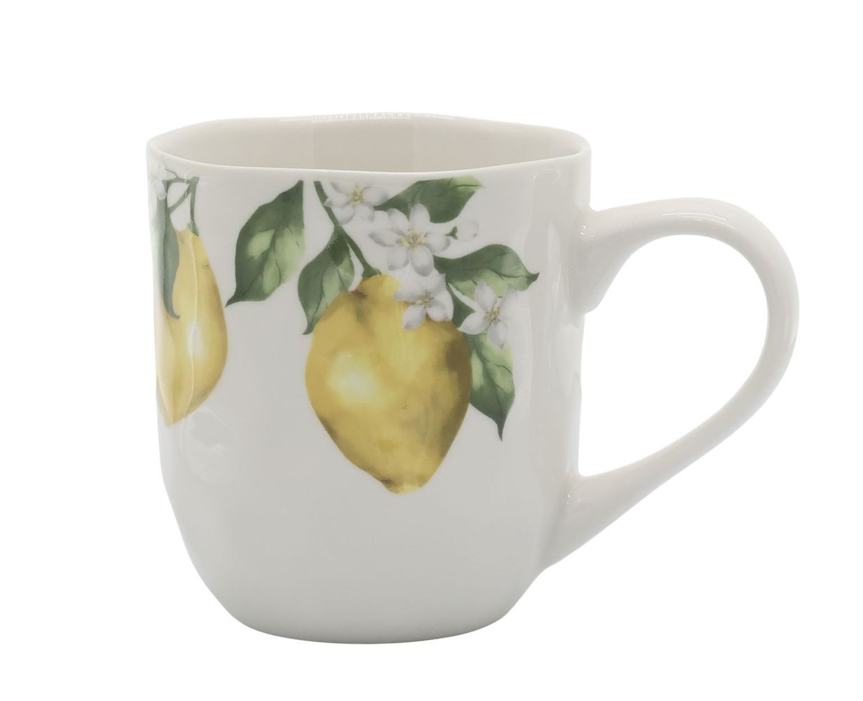 Porcelánový servírovací tác s citróny Maison Limone Blossom - 30*22*1,5 cm